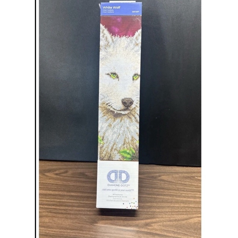 Diamond Dotz White Wolf DD7.007 Diamond Painting Kit 14x18 New Sealed